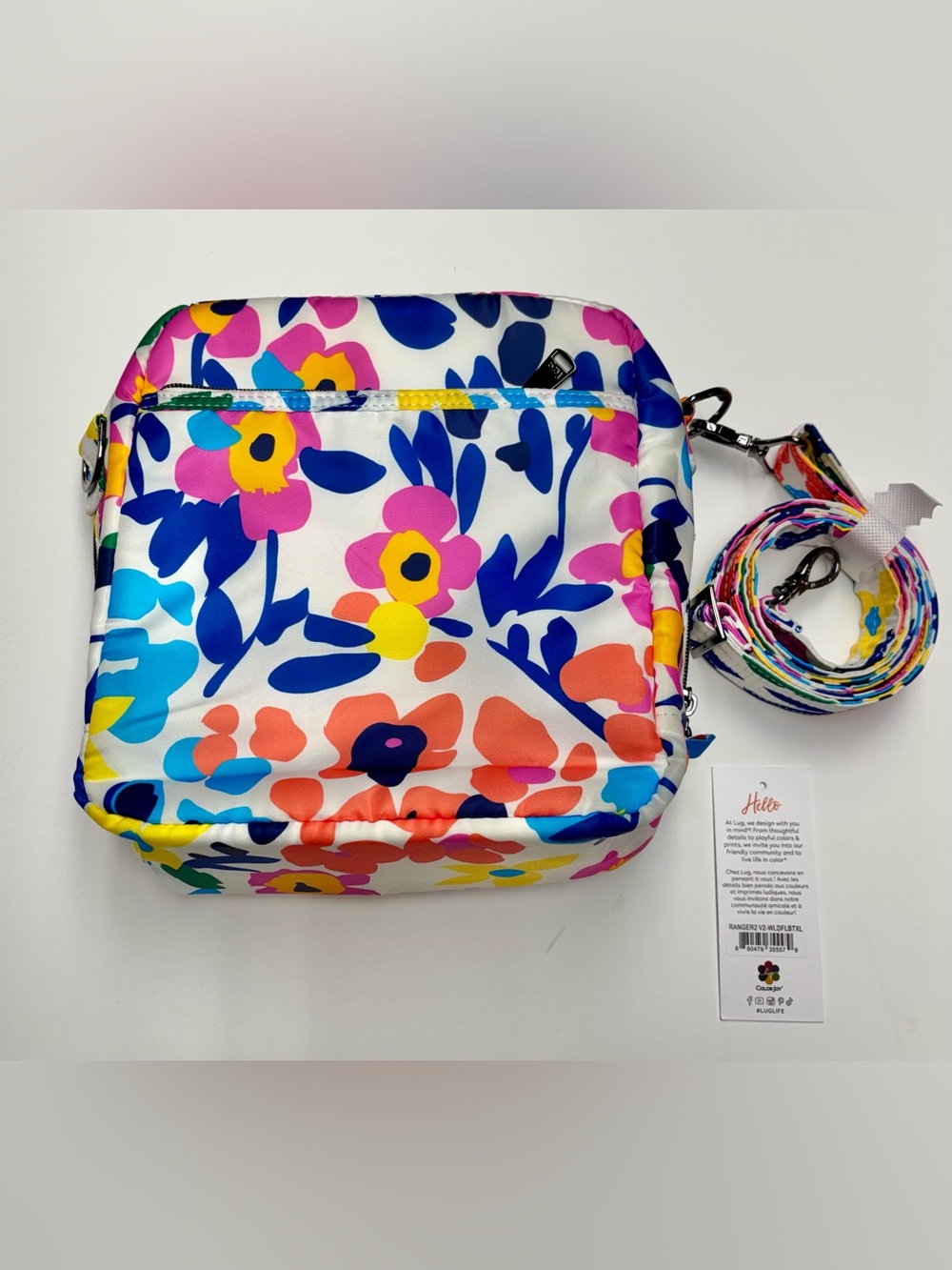 EUC Lug Wildflower Brights RANGER Crossbody Top Handle Floral Bag - Picture 2 of 3